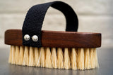 Natural Bristle Dry Body Brush — Exfoliating Massage Brush for Smooth, Glowing Skin