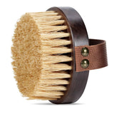 Natural Bristle Dry Body Brush — Exfoliating Massage Brush for Smooth, Glowing Skin