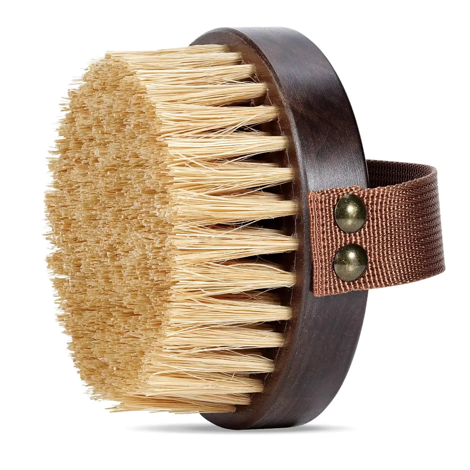 Natural Bristle Dry Body Brush — Exfoliating Massage Brush for Smooth, Glowing Skin