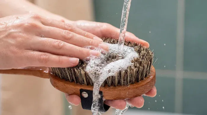 Natural Bristle Dry Body Brush — Exfoliating Massage Brush for Smooth, Glowing Skin